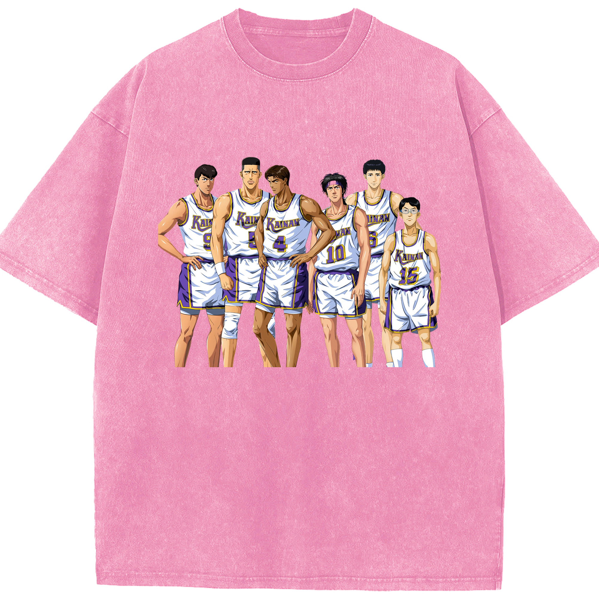 （画像用） SLAM DUNK／スラムダンク 綿100% ヴィンテージ風 半袖Tシャツ（フロントプリント）
